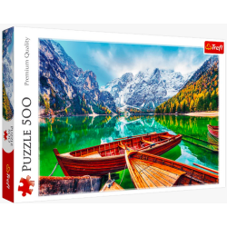 Puzzle 500 el. Jezioro Braies, Włochy